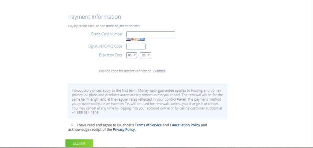 blehost payment How to Start a Blog in 2020 - ब्लॉग कैसे शुरू करे 2020 में-Bluehost Payment