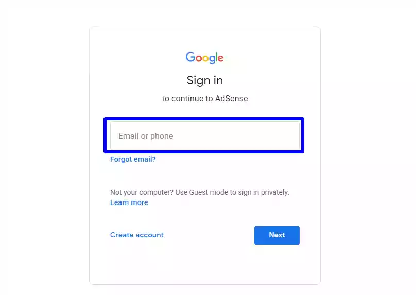 Google-AdSense-Login