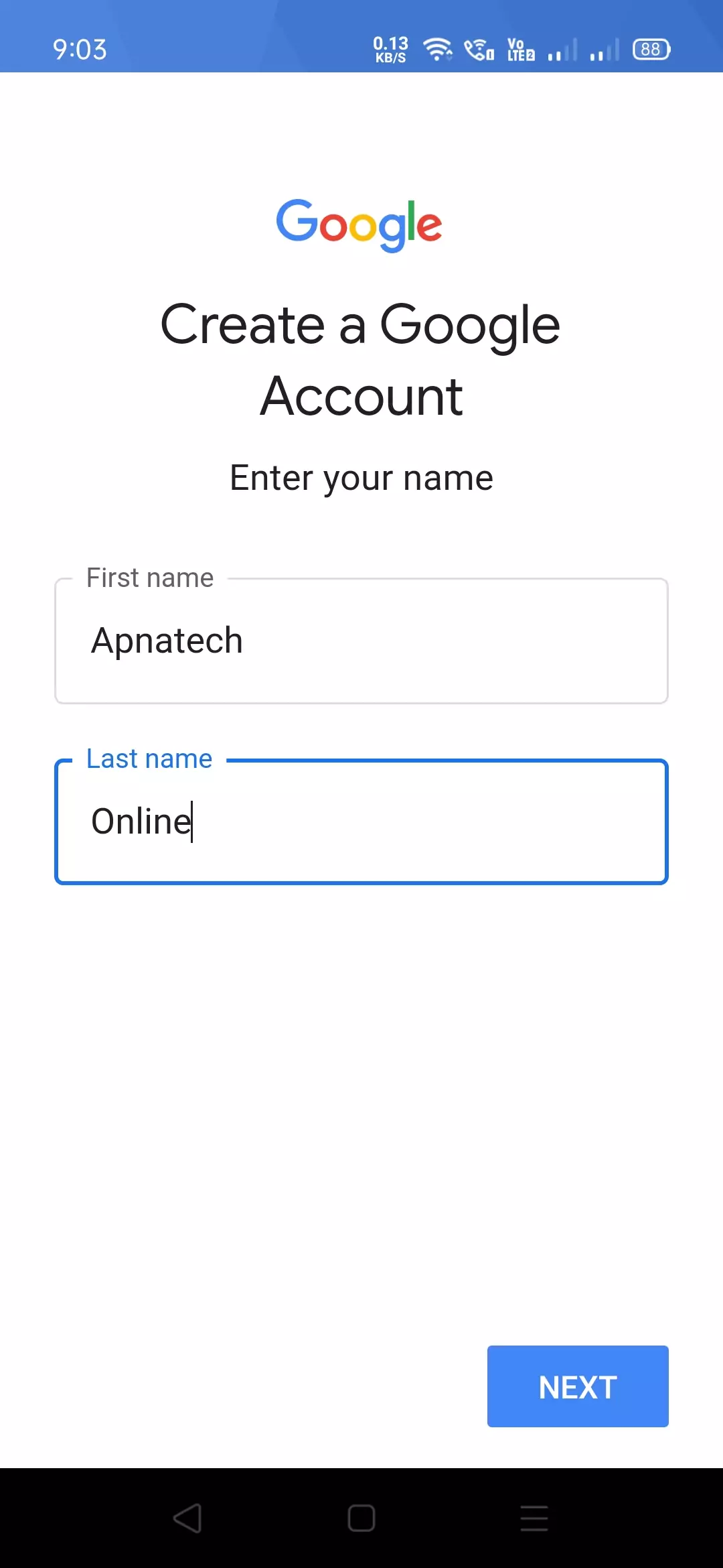 Mobile Se Email Id Kaise Banaye-Gmail Id  Account Create-Gmail Id  Frist And Last Name